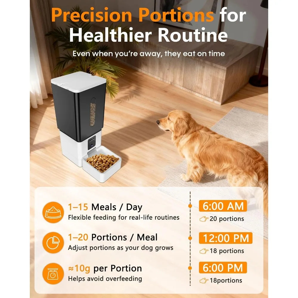 Automatic Large Breed Dog Feeder With HD Camera And AntiClog