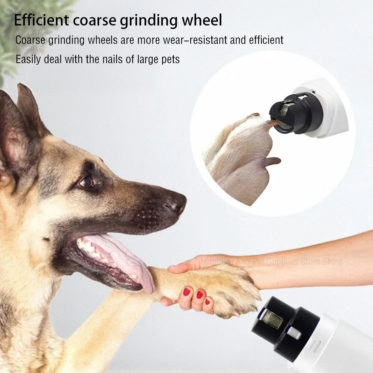 Electric Dog Nail Grinder With Rechargeable USB LED Light
