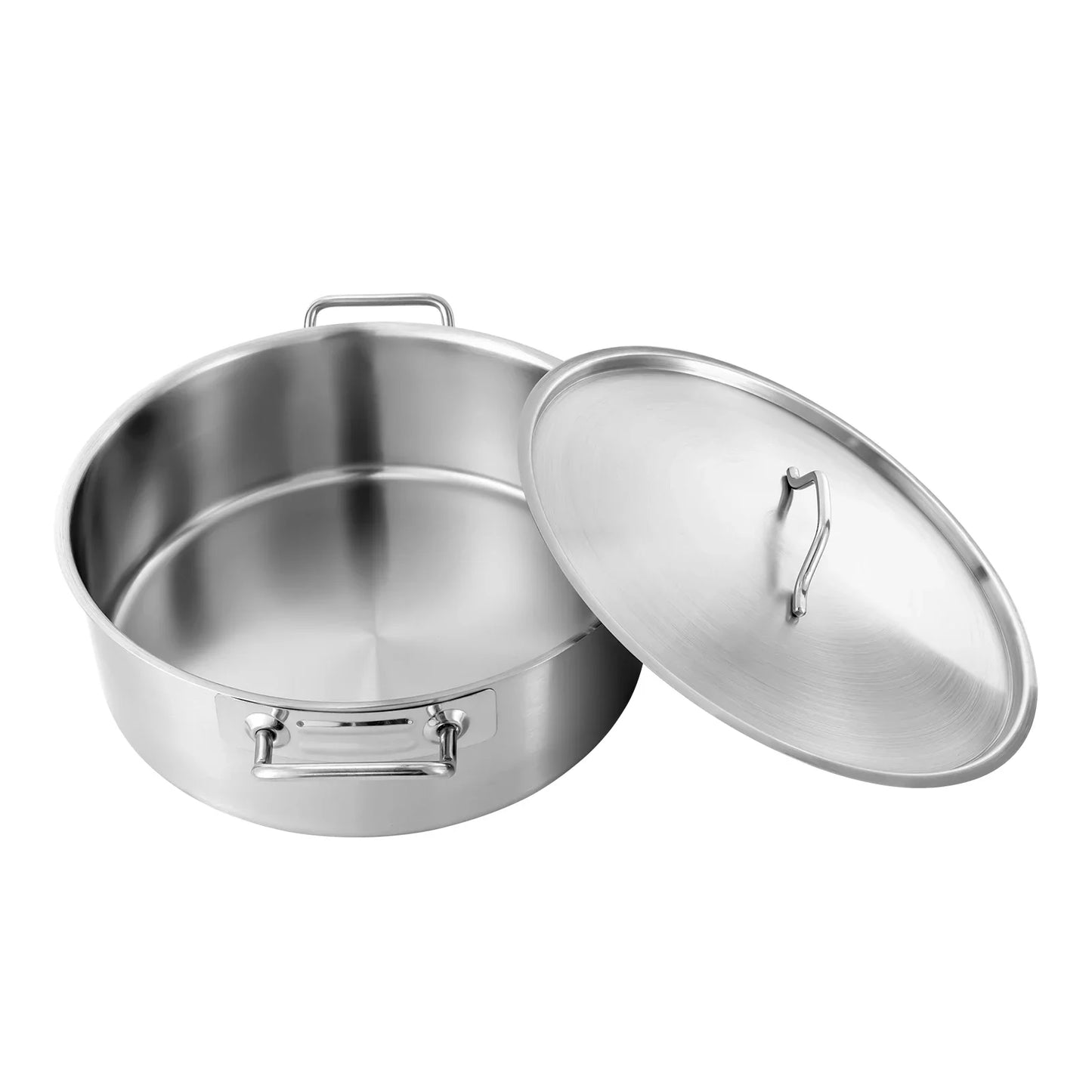 Stainless Steel Stock Pot With Glass Lid For Soup Making