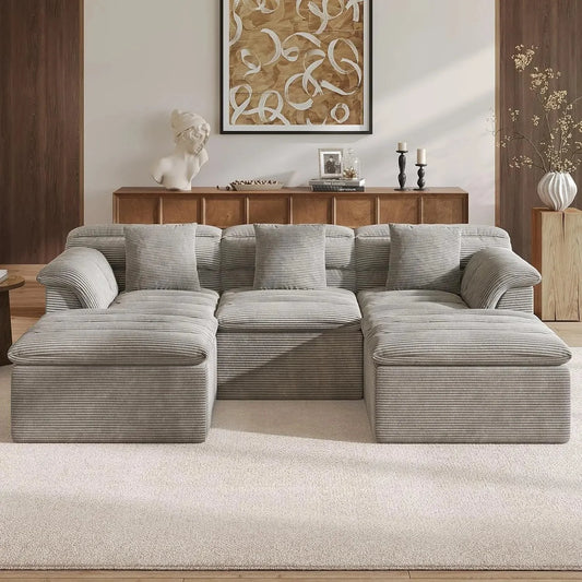 Modern Sectional Cloud Couch With Ottoman Deep Modular Sofa The Pet & Home Store