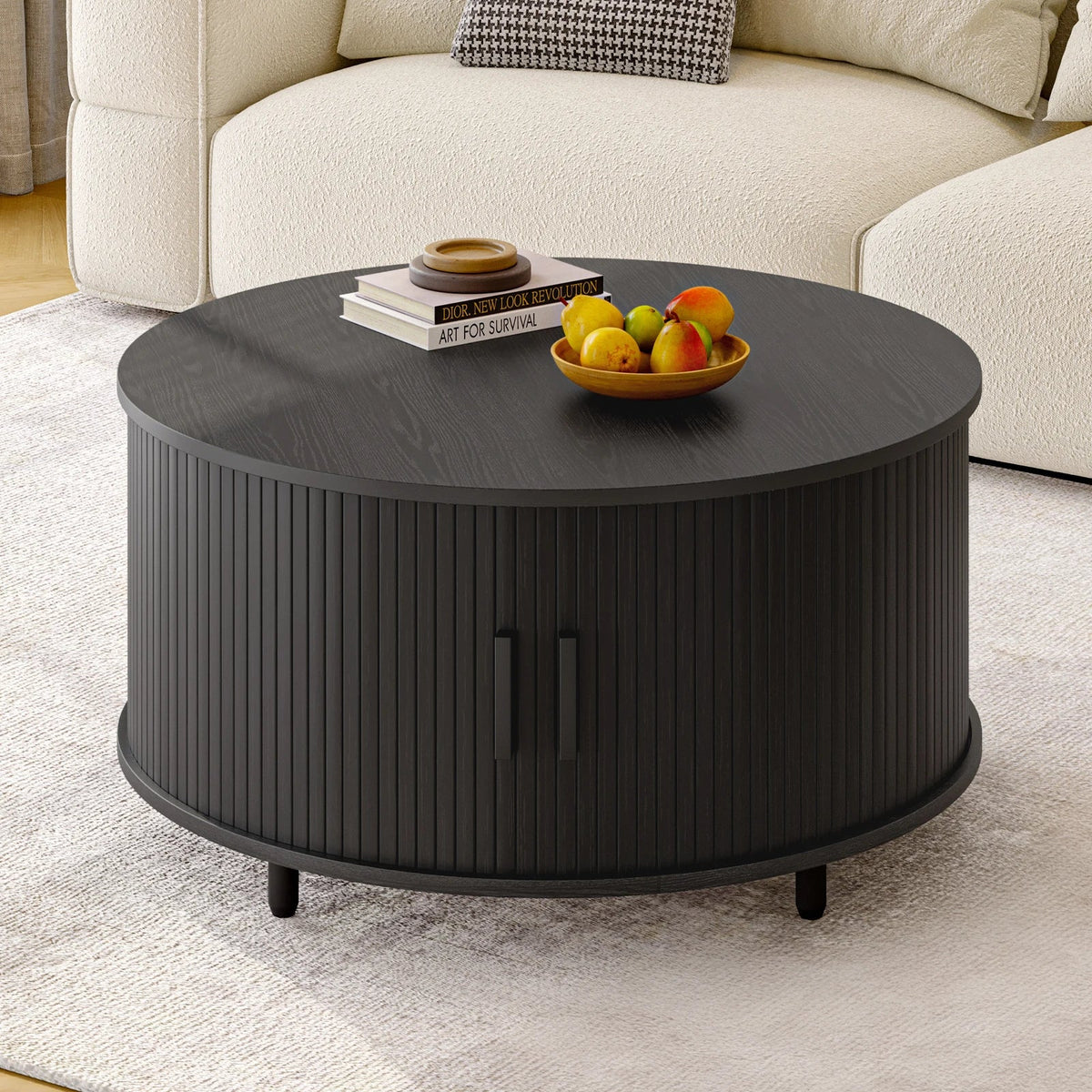 31.5" Round Coffee Table with Storage The Pet & Home Store