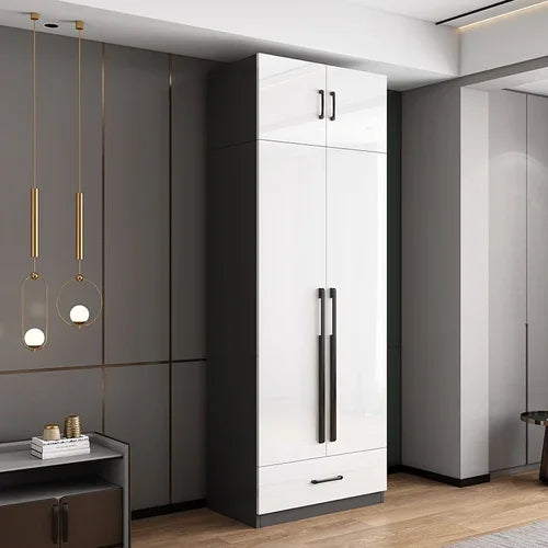 DUTRIEUX Wooden Wardrobe With Kids Drawers And Storage