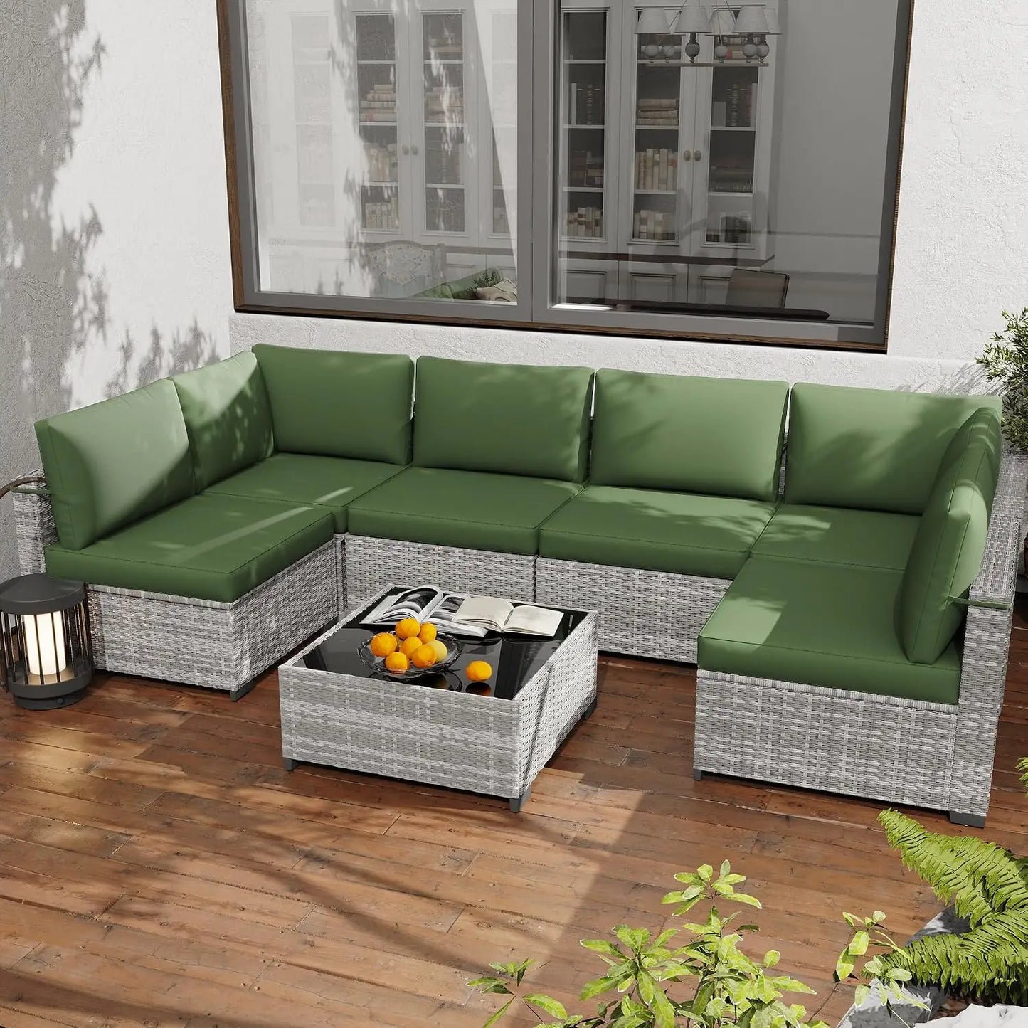 All Weather PE Rattan Modular Sectional Patio Set For Outdoors