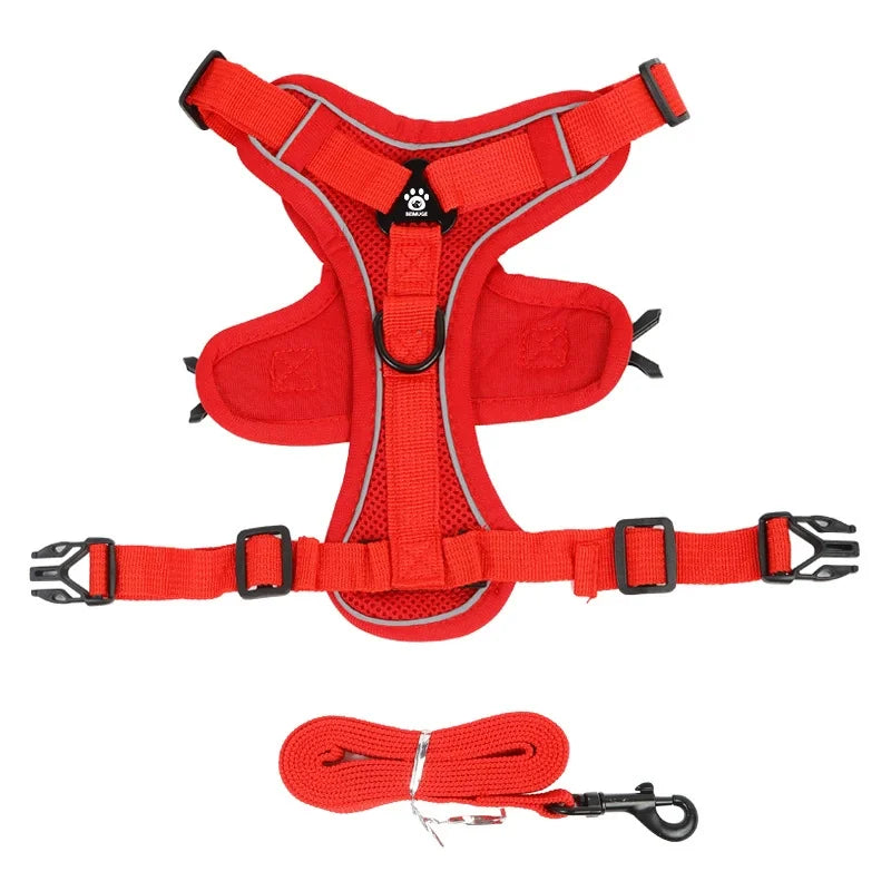 No Pull Dog Harness And Leash Set Reflective Adjustable Vest