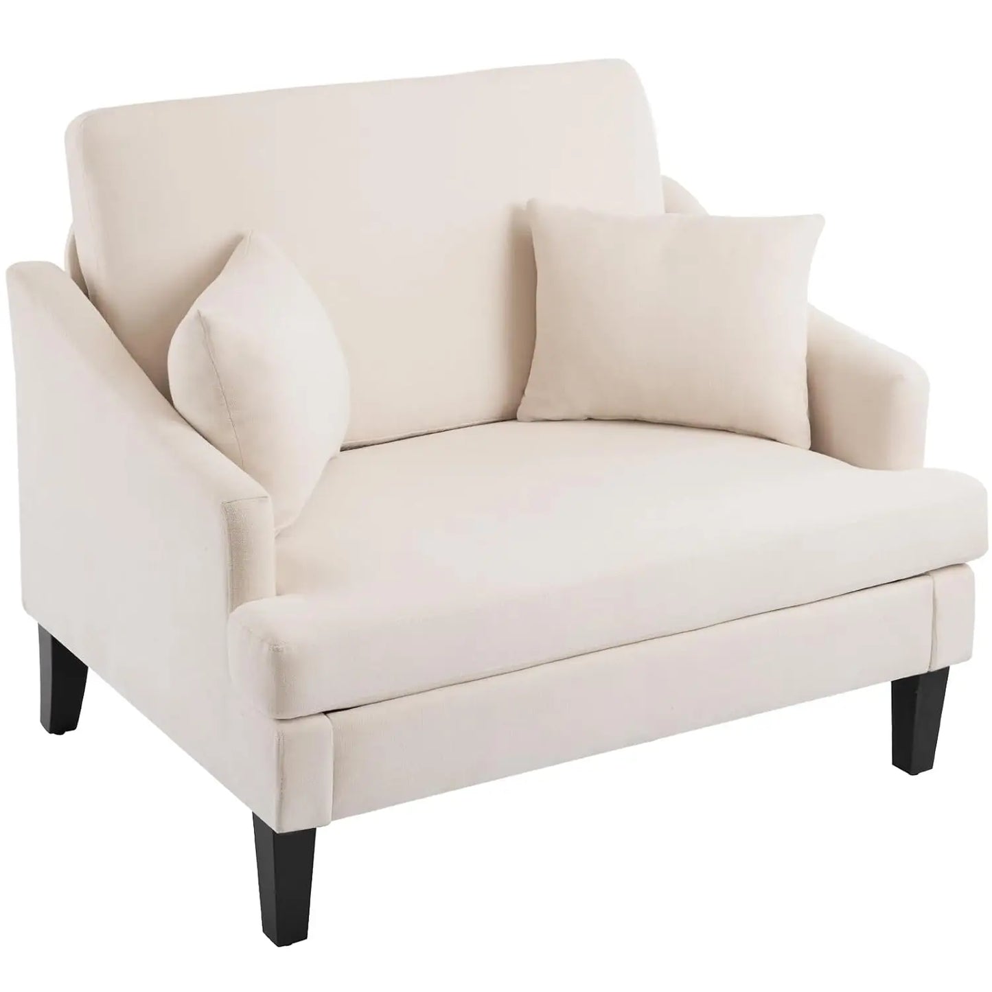 Oversized Accent Chair With Pillows And Modern Upholstered Armchair