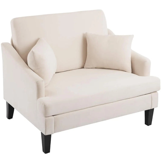Oversized Accent Chair With Pillows And Modern Upholstered Armchair