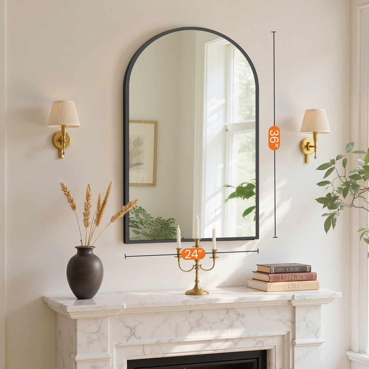 Arched Bathroom Mirror (various sizes and colors) The Pet & Home Store