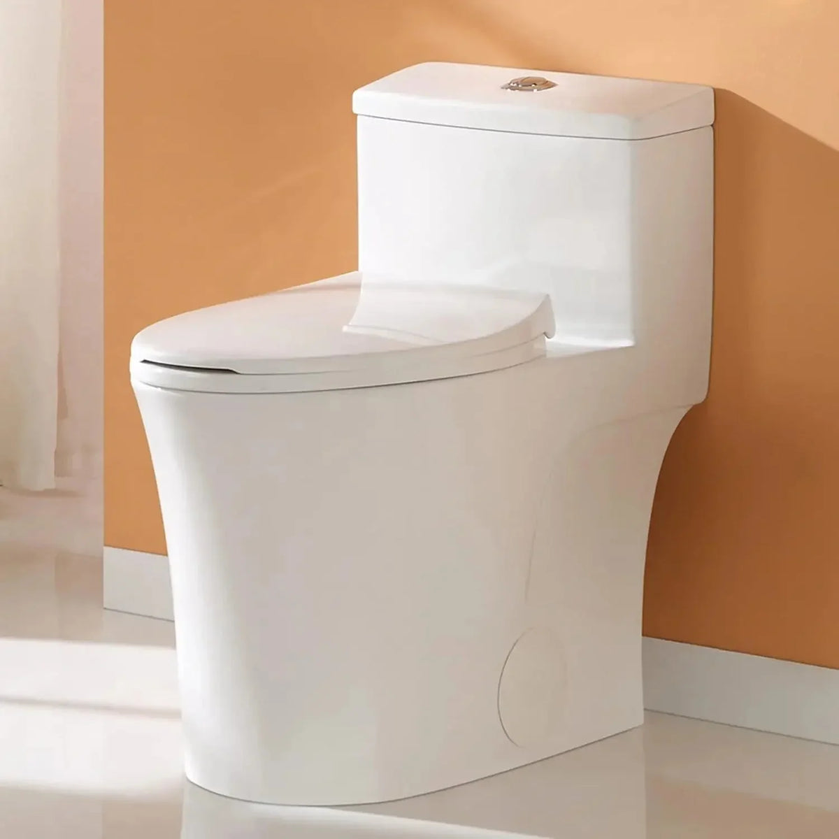 T0338W Compact One Piece Toilet with Comfort Chair Seat ADA Height 17.3", Elongated Dual Flush 0.8/1.28 GPF and MAP 1000g The Pet & Home Store