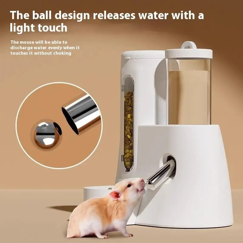 2-In-1 Hamster Feeder And Waterer, Large Capacity Automatic Dispenser