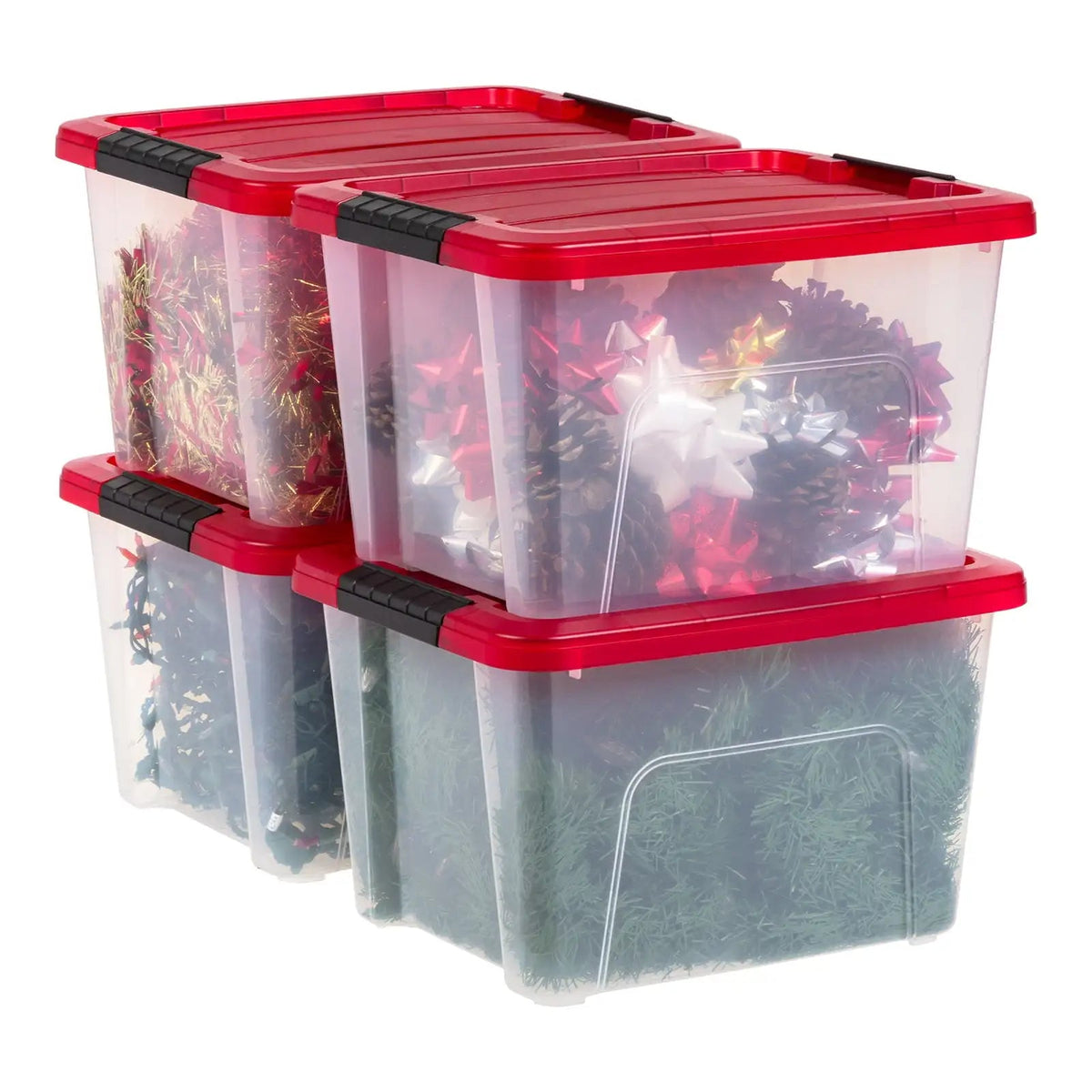 Stackable Holiday Plastic Storage Bins with Lids The Pet & Home Store