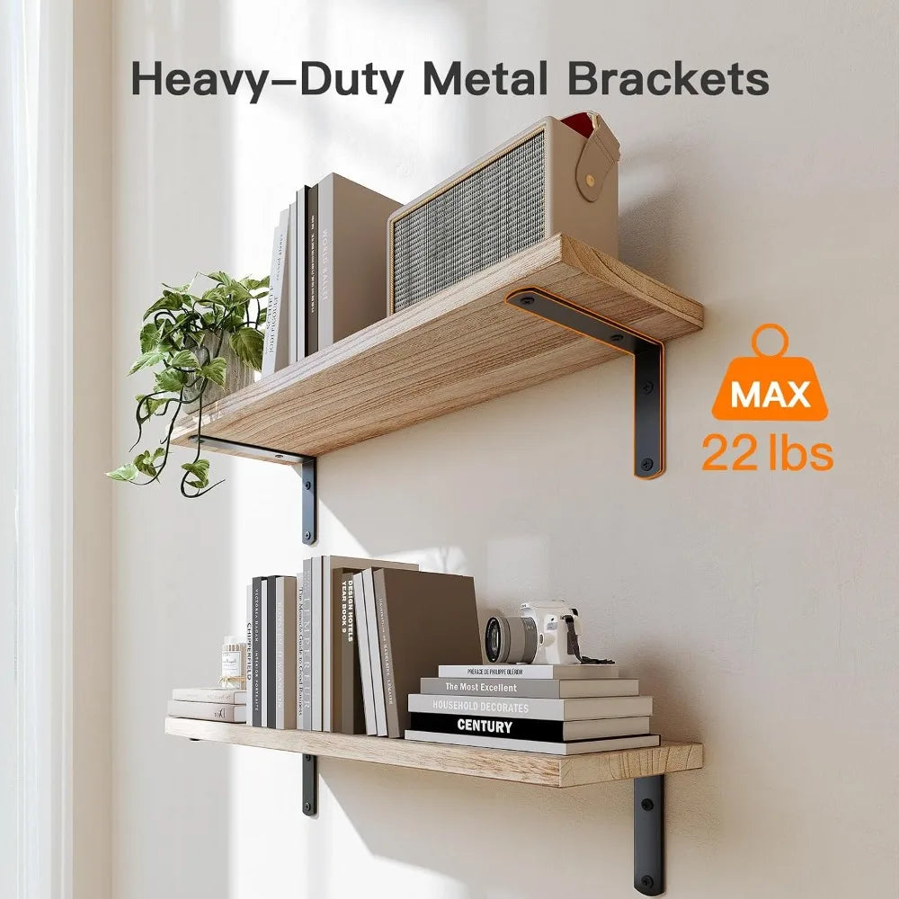 Over Toilet Shelves With Storage Basket Floating Wall Natural Wood