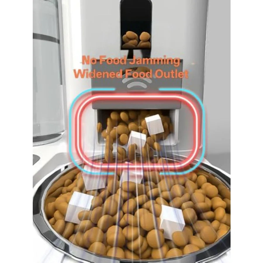 Automatic Pet Feeder And Water Dispenser For Cats And Dogs