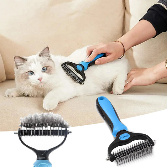 Double Sided Stainless Steel Hair Grooming Comb Cats Dogs