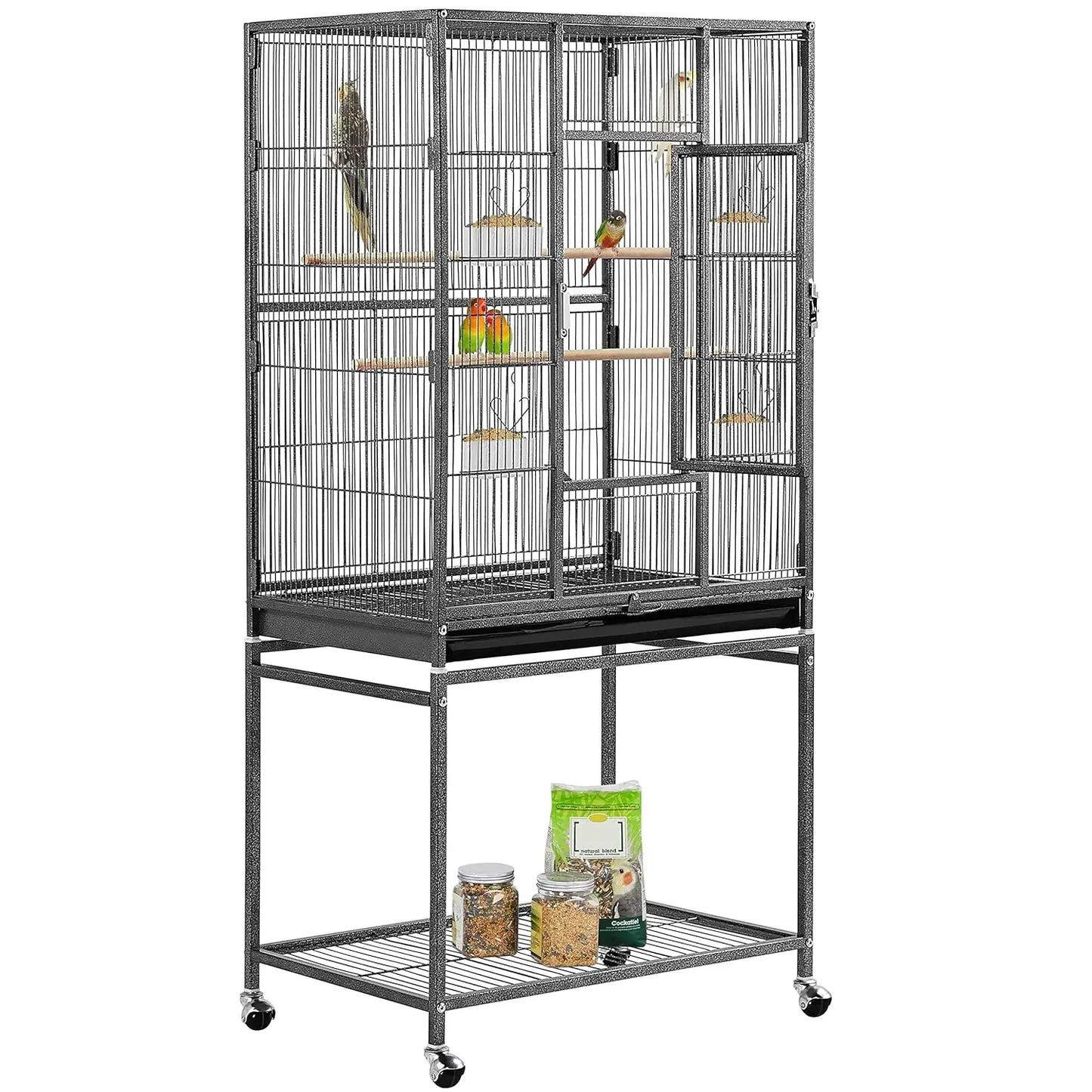 Wrought Iron Parrot Cage Stand For Small Birds And Parakeets
