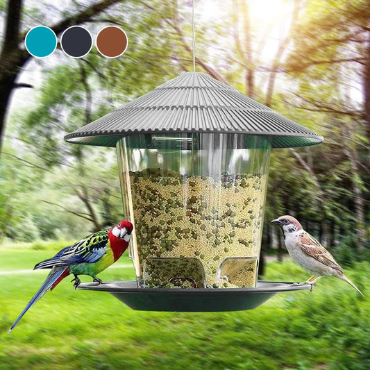Outdoor Bird Feeder Peanut Dispenser Hanging Seed Holder