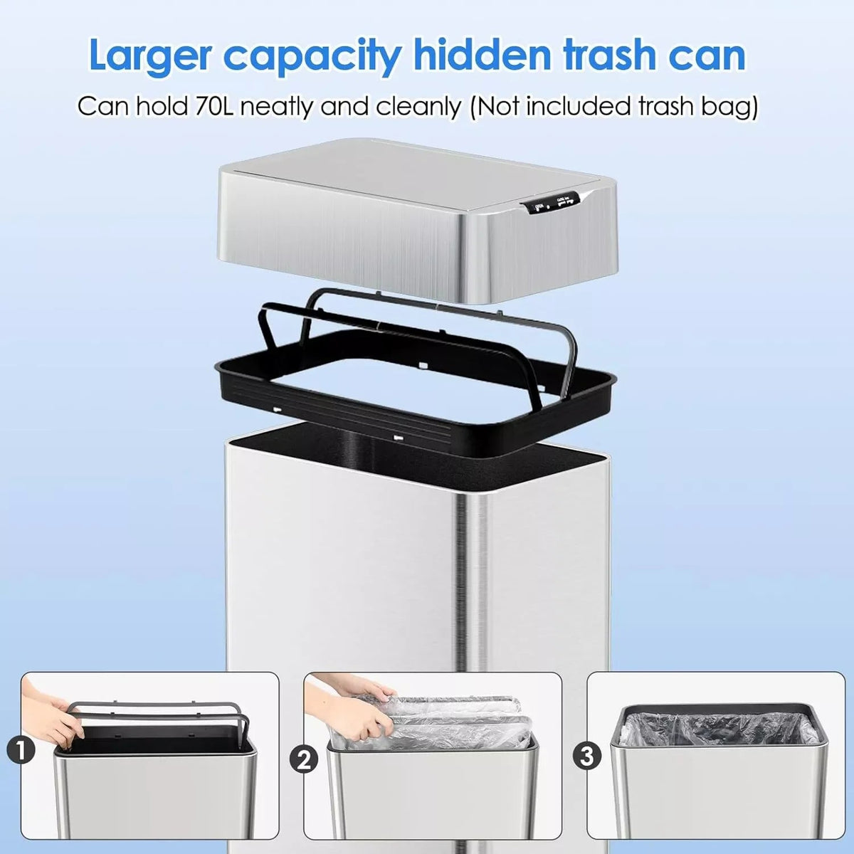 13.2-21.1Gal Motion Sensor Trash Bin The Pet & Home Store