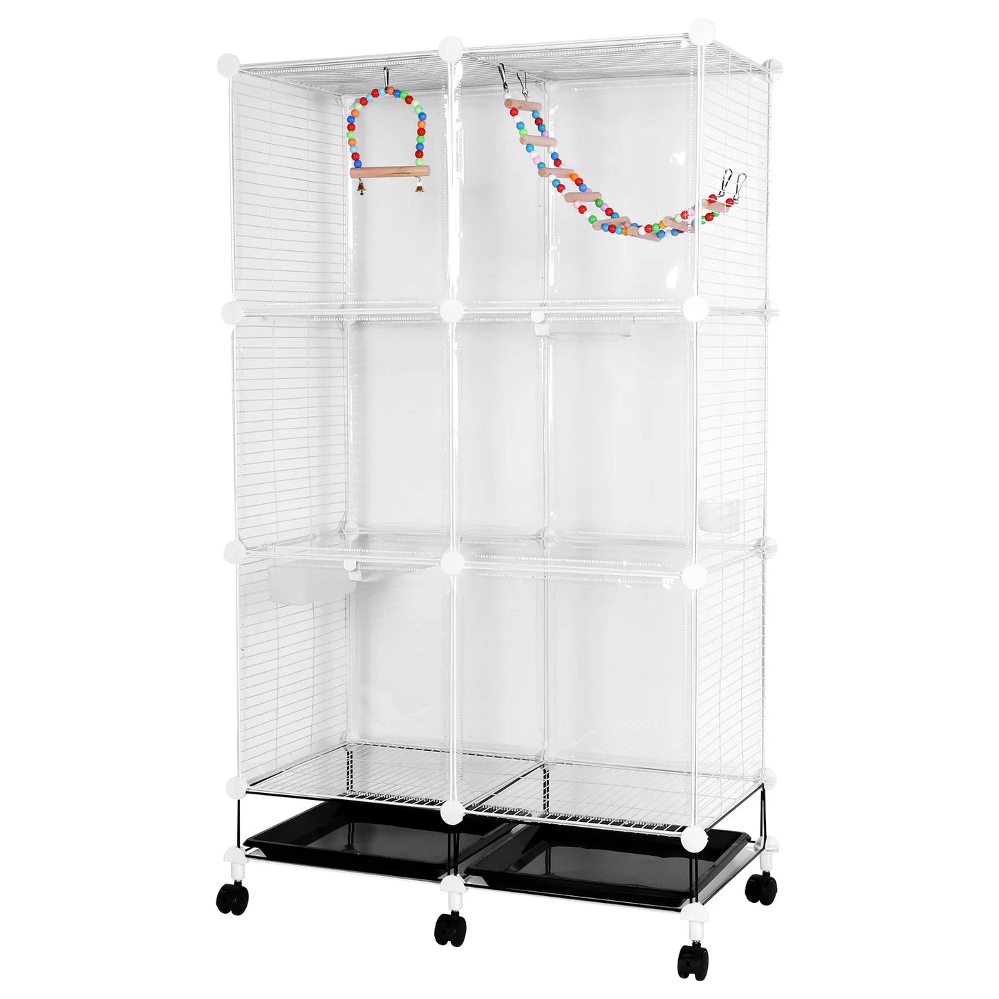 Large Bird Cage With Breeding Box And Removable Tray Aviary