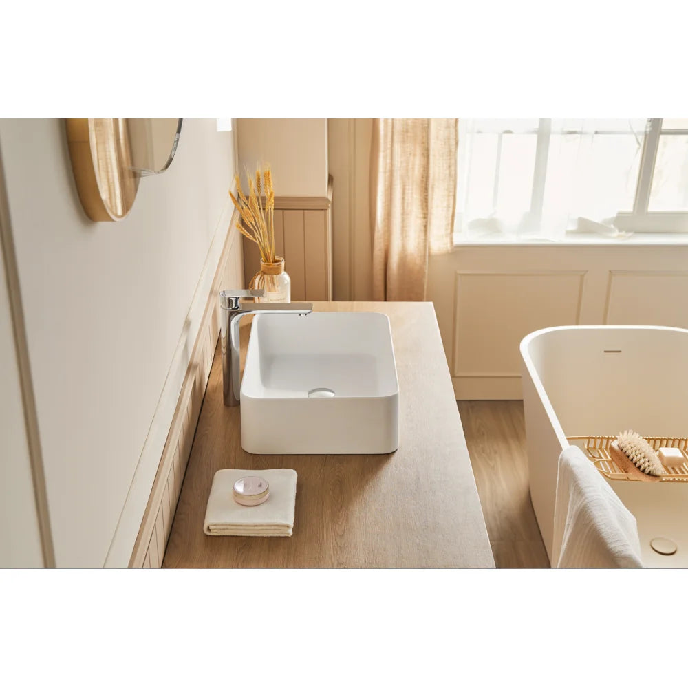 LWO Solid Surface Bathroom Vessel Sink Contemporary Design