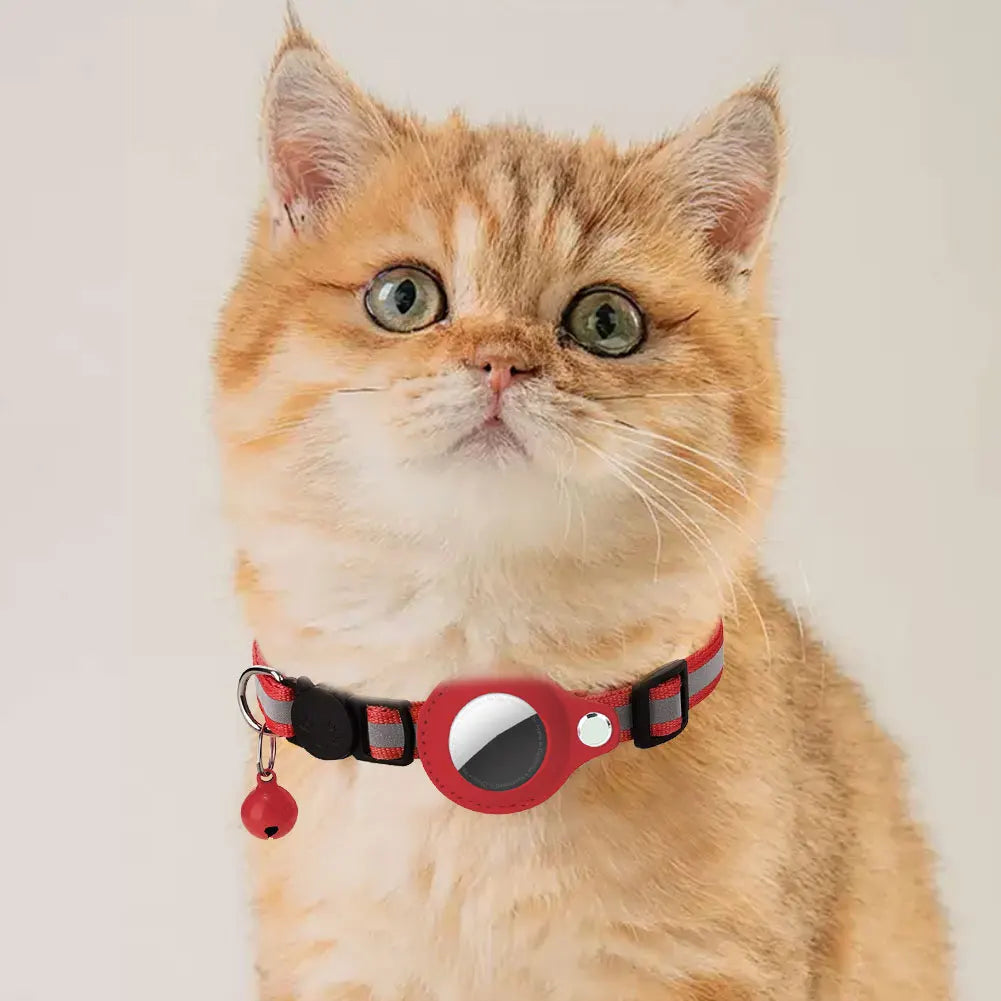 Alloyseed Apple AirTag Cat Collar Reflective Pet Safety Buckle Kitten