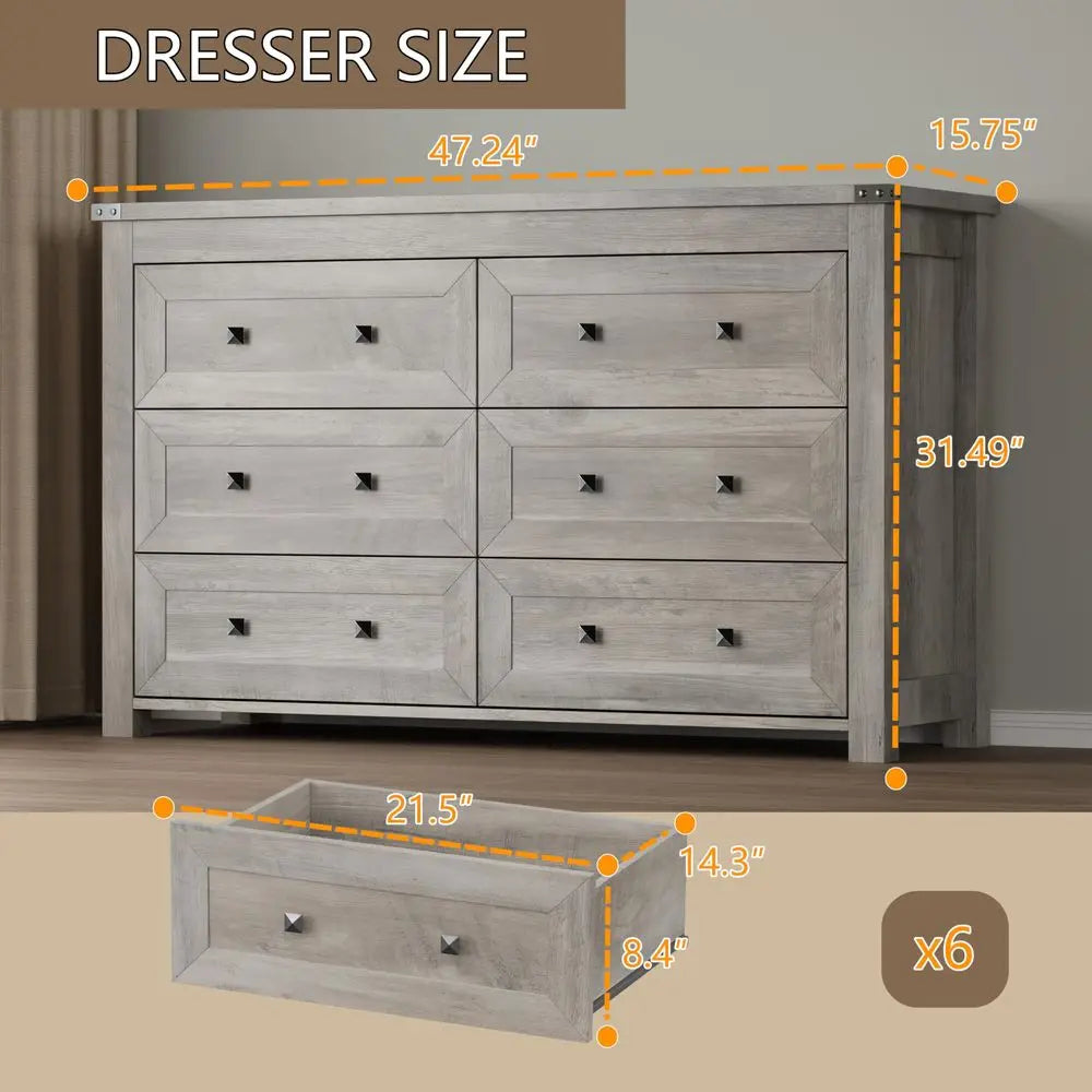 5 Drawer Dresser for Bedroom, 15 D x 23.7 W x 40.4 H in Modern Chest of Drawers, Wood Storage Dresser with Handleless Drawers f