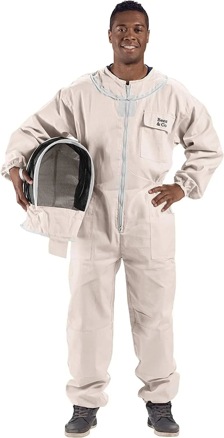 Bees And Co U74 Natural Cotton Beekeeper Suit With Veil