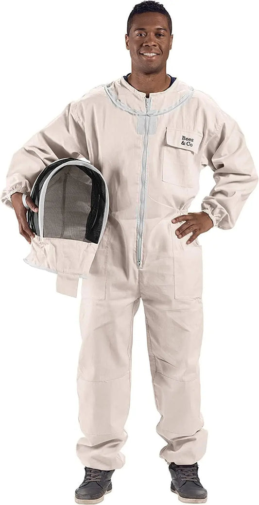 Bees And Co U74 Natural Cotton Beekeeper Suit With Veil