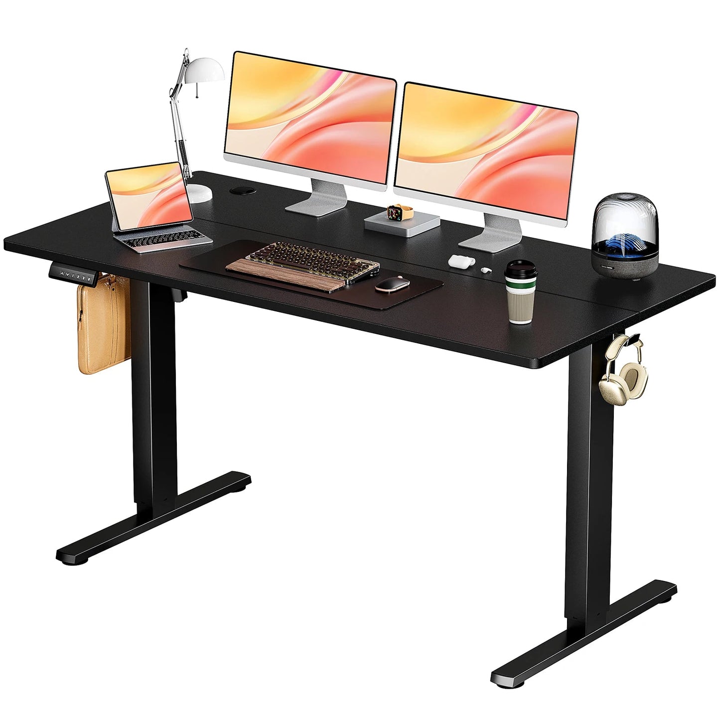 JHK Electric Standing Desk Height Adjustable 55x24 Inch Computer Desk Workstation Ergonomic Work Table for Home Office The Pet & Home Store