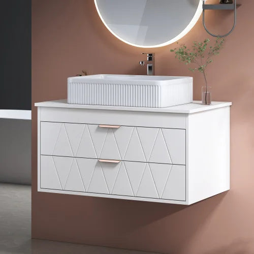31.5" Modern Single Bathroom Vanity with Ceramic Vessel Sink and Wide Storage Cabinet The Pet & Home Store