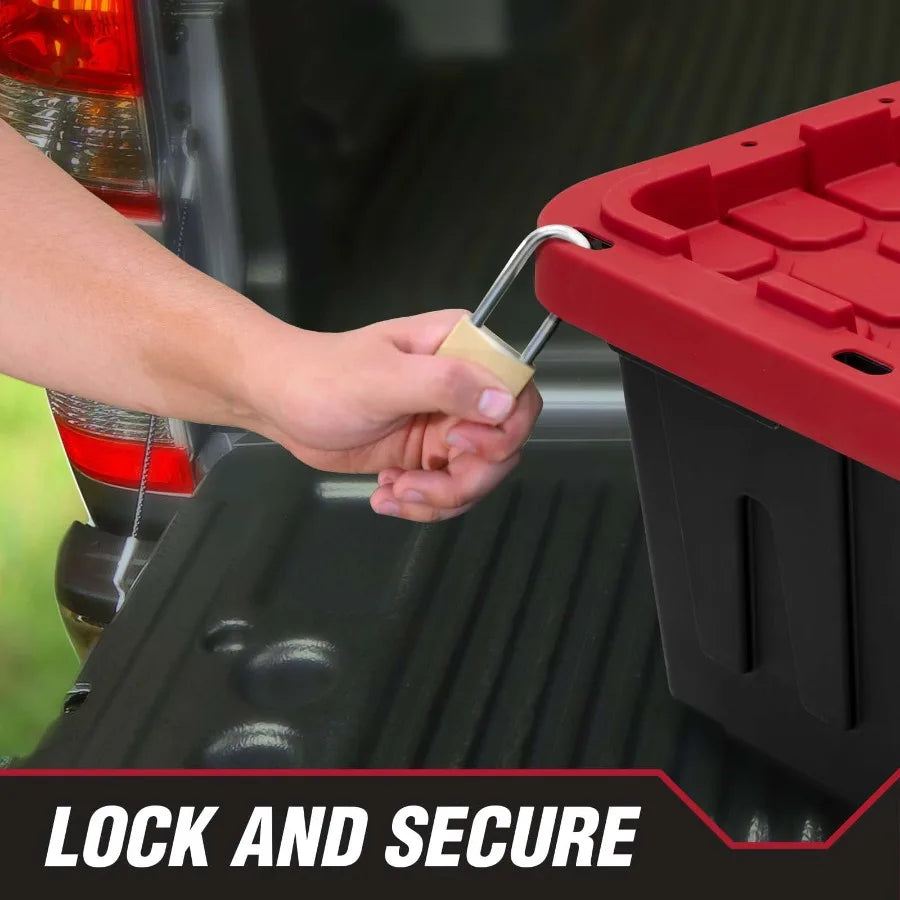 Heavy Duty Plastic Storage Bin With Secure Snap Lid
