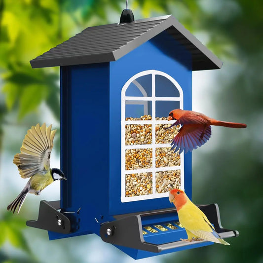 Squirrel Proof Hanging Bird Feeder With Weight Activated Perches