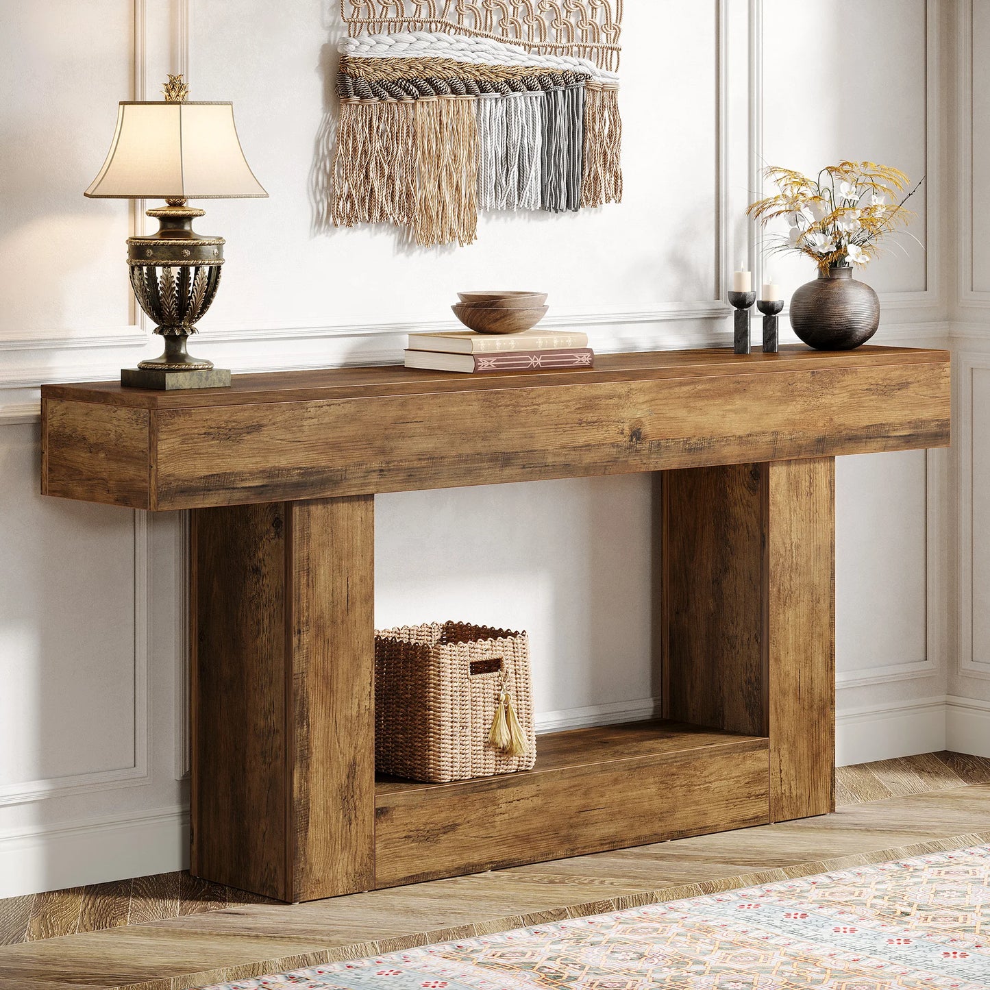 Tribesigns Farmhouse Console Table for Entryway Living Room