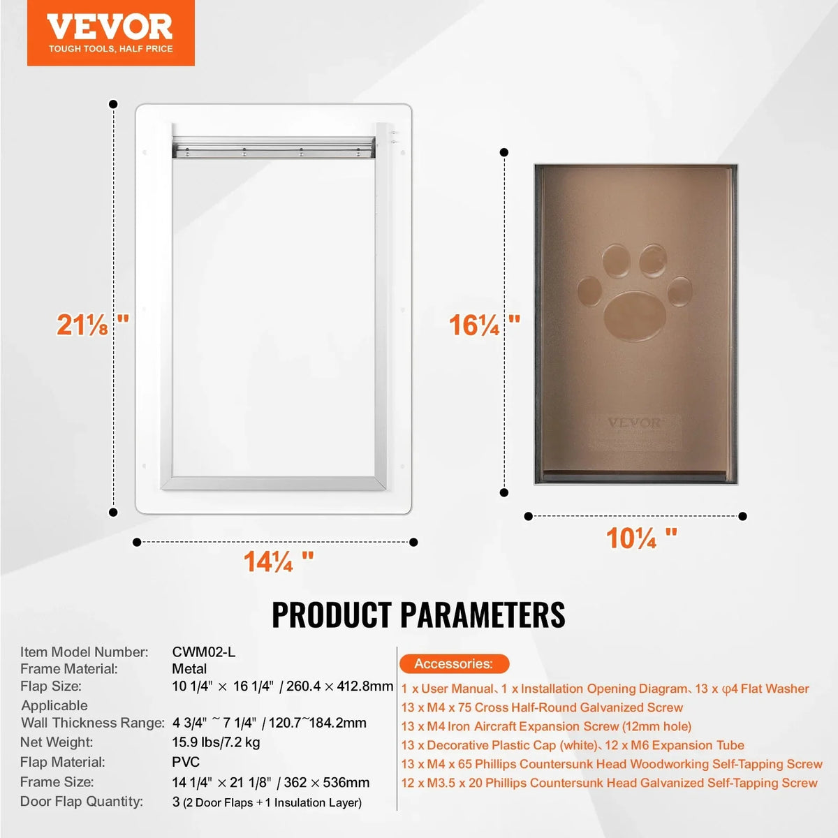 Pet Door Metal Frame with Lock and 3-Flap System The Pet & Home Store