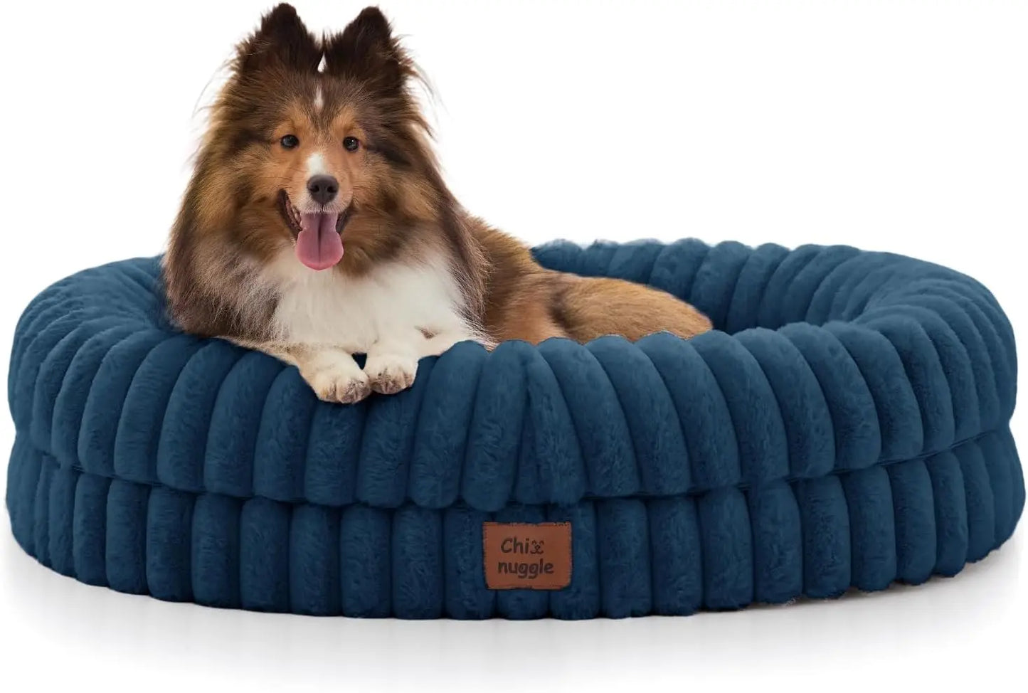 Faux Fur Orthopedic Dog Bolster Bed, Waterproof Washable Cover| rectangular dog sofa couch,egg crate foam,non-slip bottom,for small medium dogs,dark grey,30*24*7,puppy bed