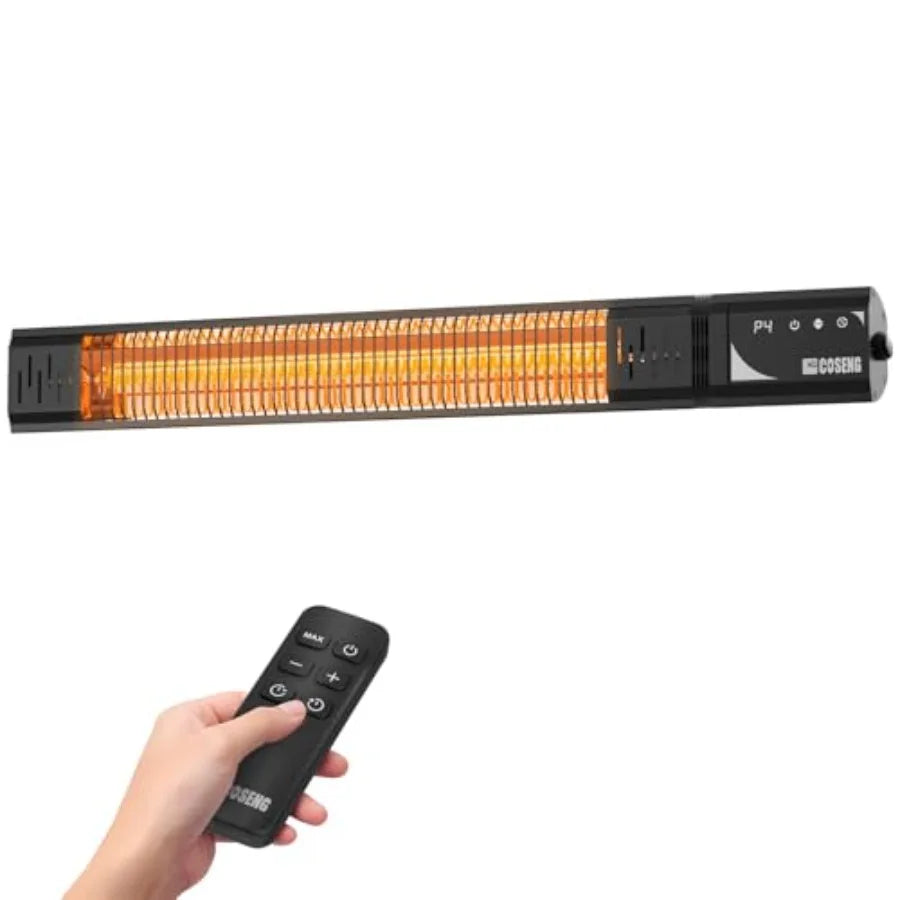 1500W Infrared Patio Heater IP65  with Remote and 4 Heat Levels The Pet & Home Store