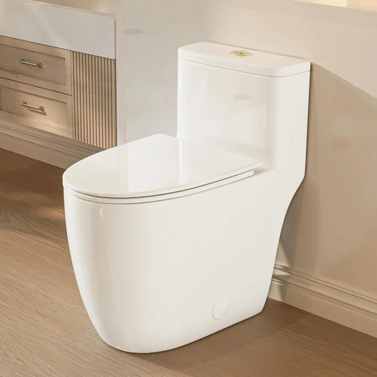 Elongated Toilet With 17.5 Inch Comfort Height Dual Flush