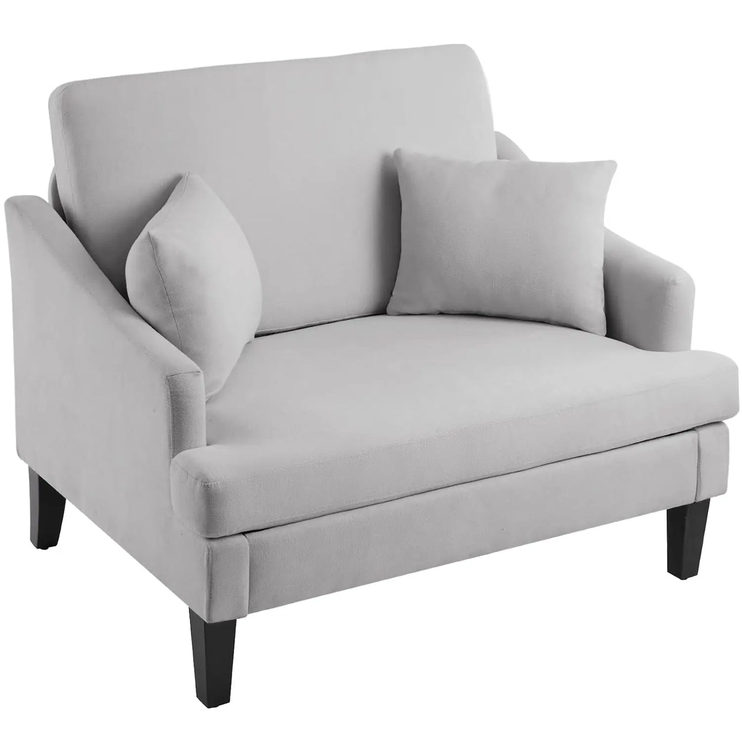 Oversized Accent Chair With Pillows And Modern Upholstered Armchair