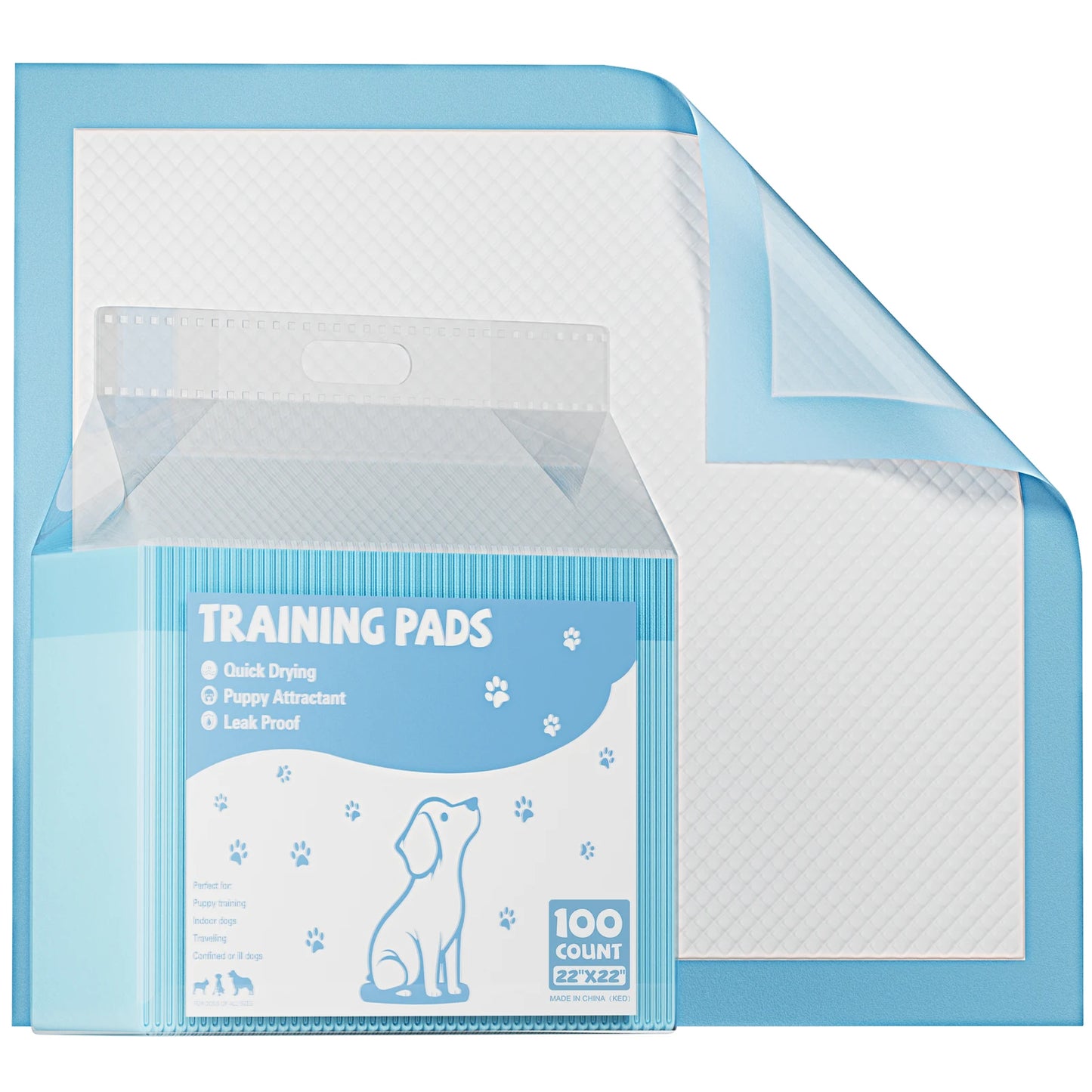 JHK 150 Count 22' X 22' Super Absorbency Disposable Underpads Leakproof Quick Drying Disposable Pads for Dogs Puppy Cat Pee Pads