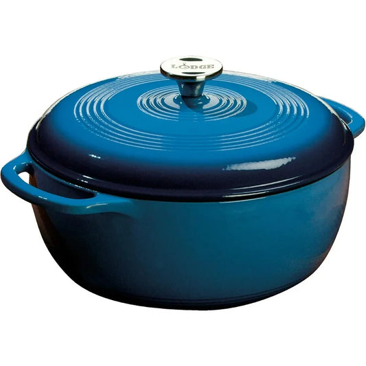 Lodge Enameled Cast Iron Dutch Oven Lid Oven Safe 500F