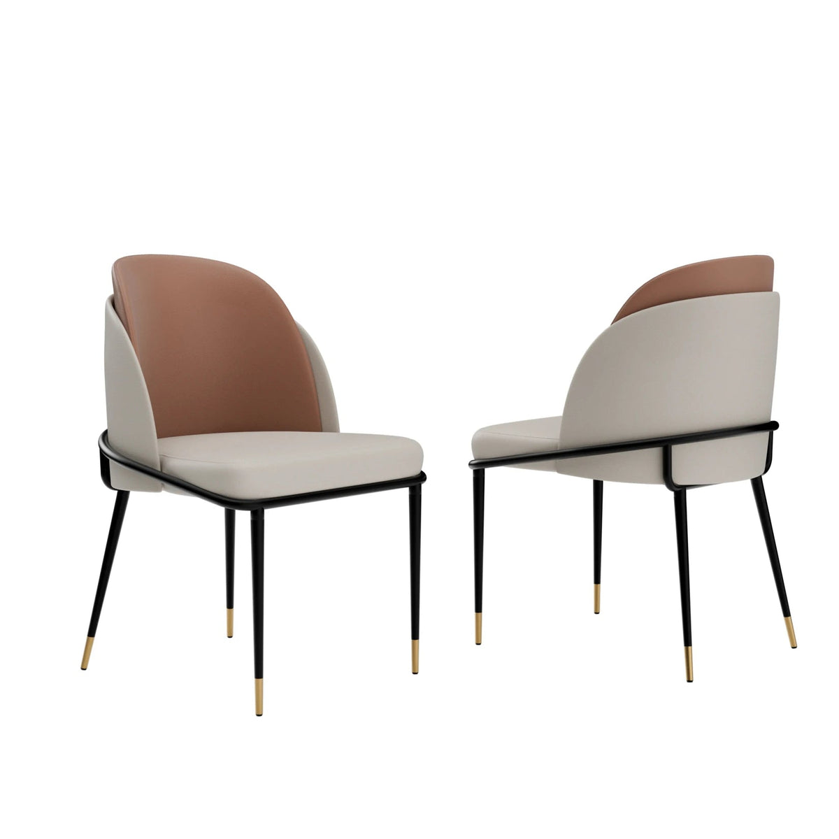 Luxurious Upholstered Dining Room Chairs Set, Microfiber Silicone Leather, 2 Colors, Kitchen Chairs The Pet & Home Store