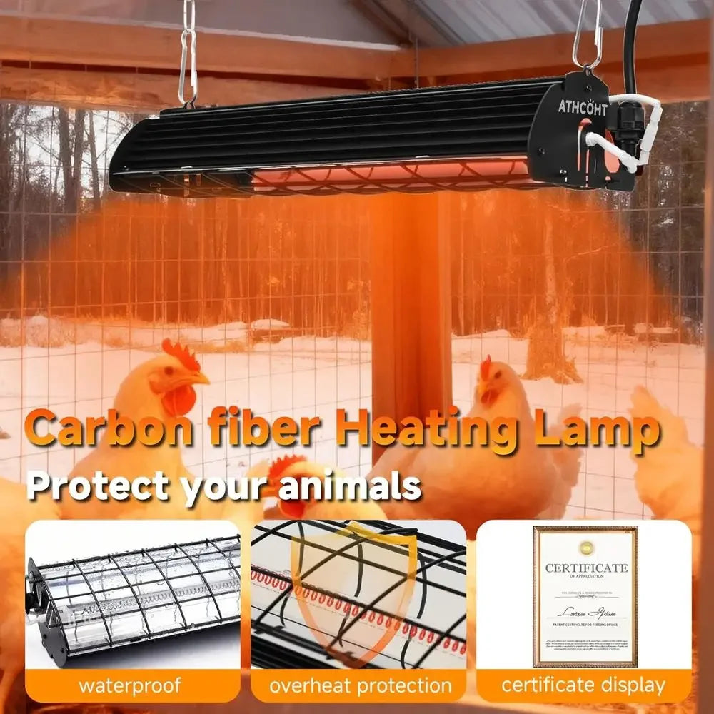 Waterproof Chicken Coop Heater 400W Two Pack With Adjustable Temperature