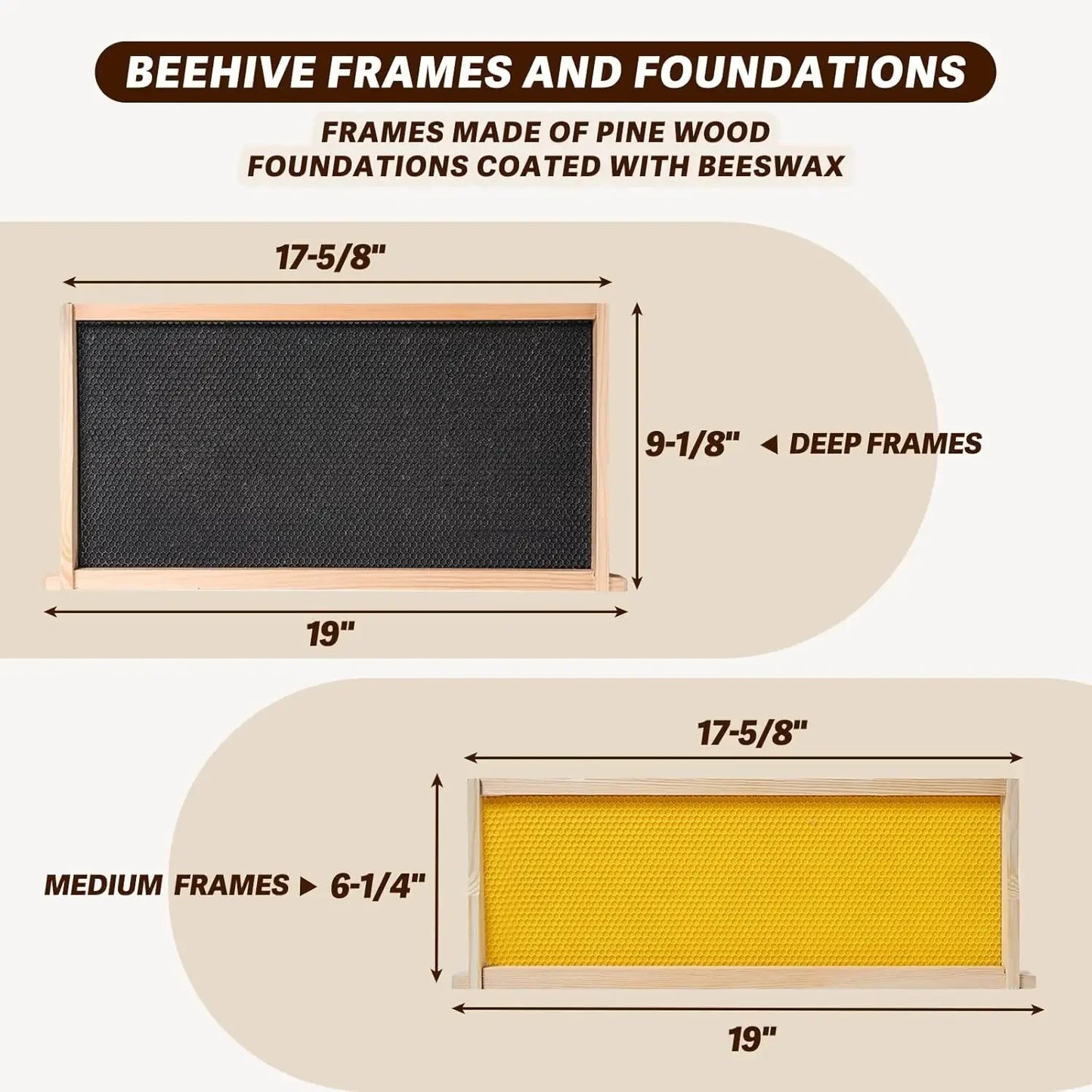 10 Frame Langstroth Beehive Kit With Beeswax Coated Frames