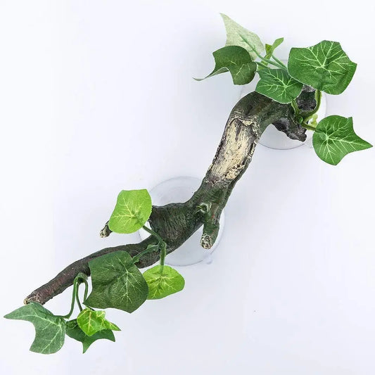 Terrarium Climbing Decor for Reptiles and Amphibians with Suction Mount