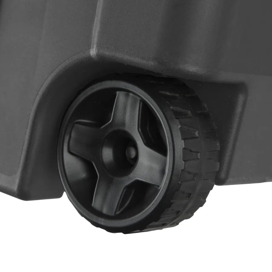 Wheeled Industrial Storage Bin With Latching Lid Heavy Duty Plastic