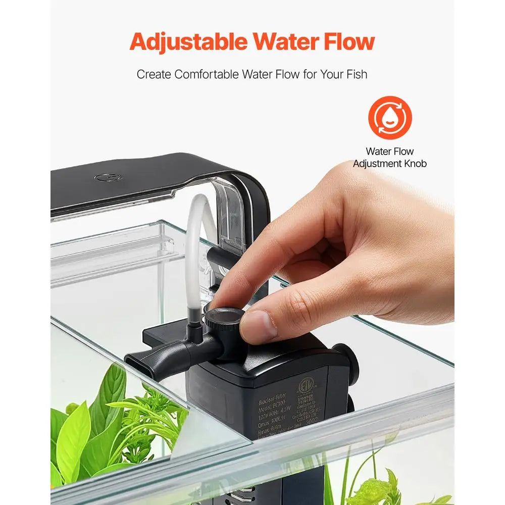 XMSJ Smart Fish Tank Aquarium Self-Cleaning System With 3-Color Lighting