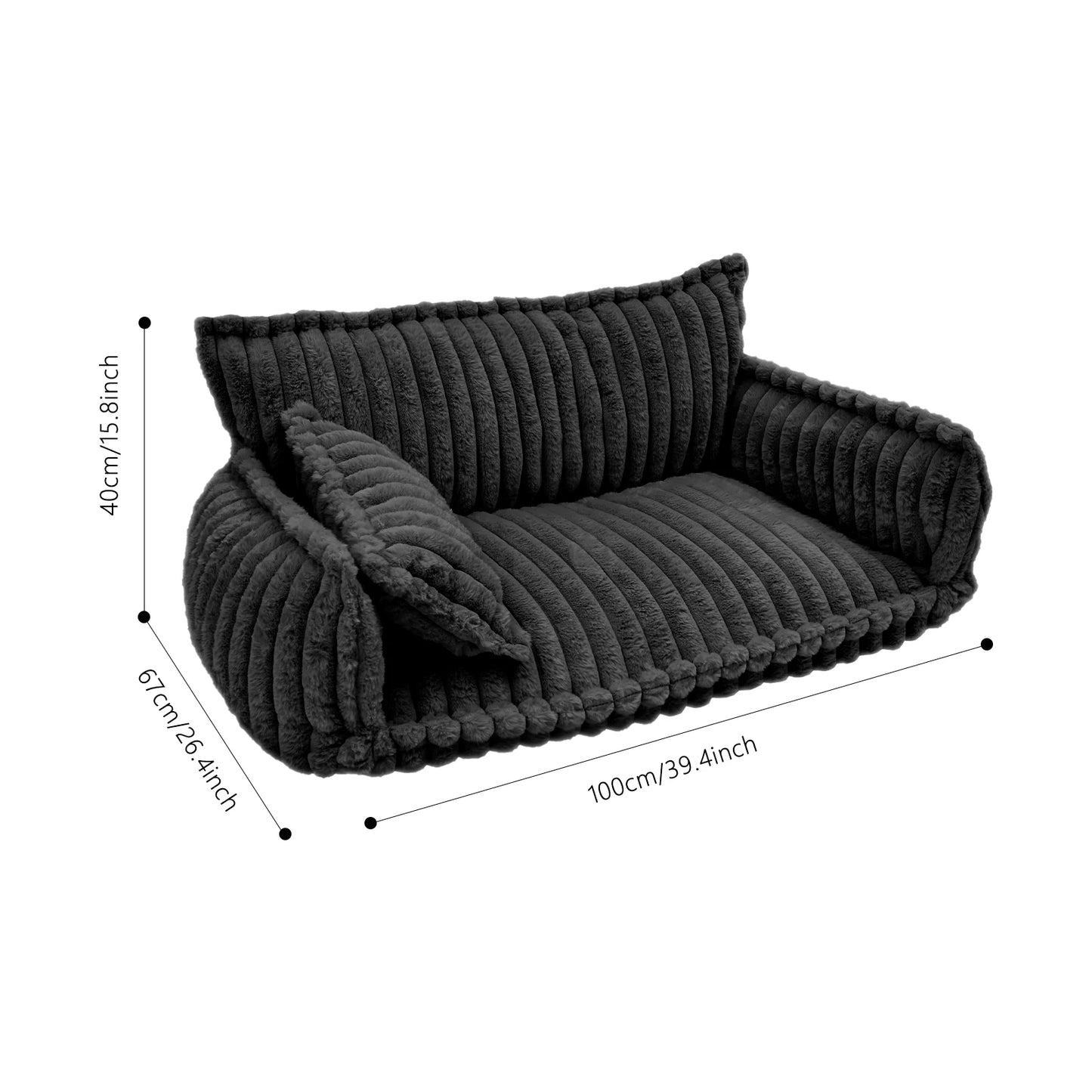Pet Couch With Removable Washable Cover For Cats And Dogs