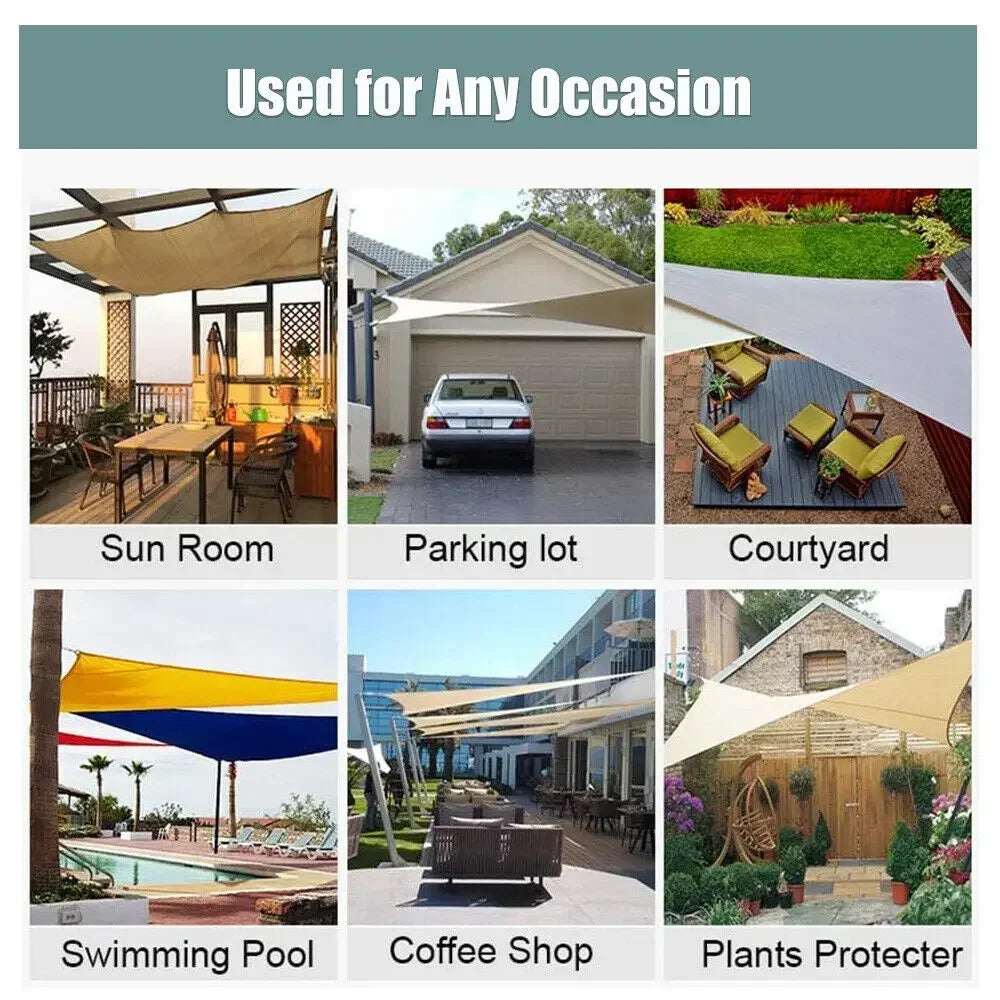 Waterproof Shade Sail Sun Shelter For Outdoor Patio Canopy