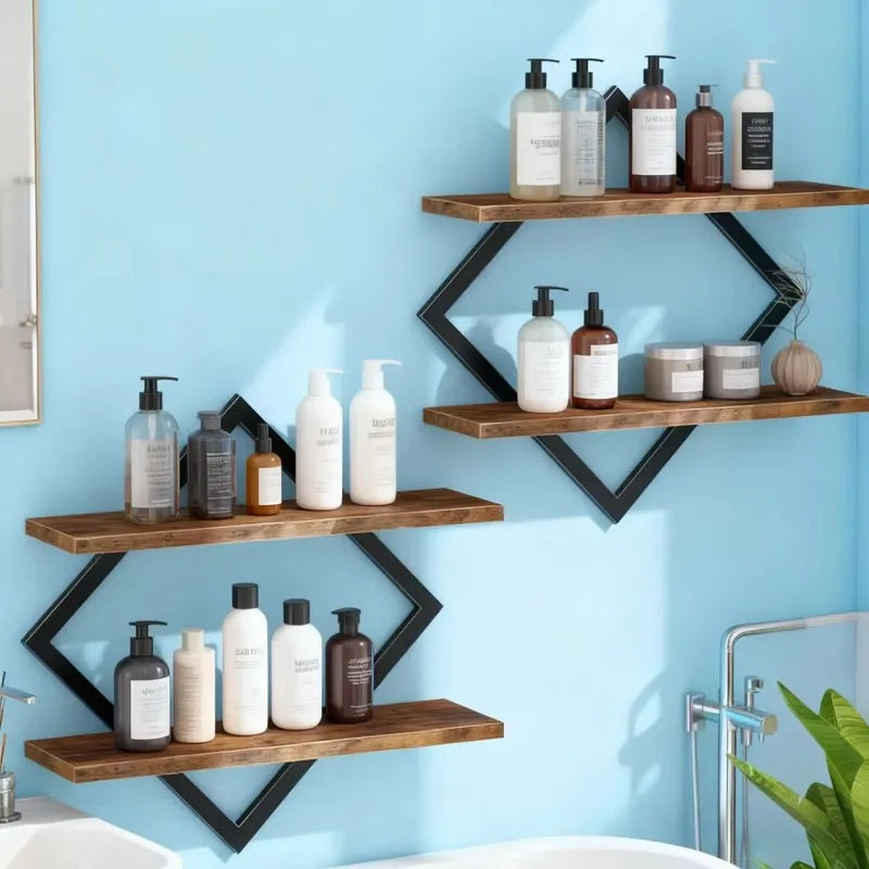 2pcs Floating Rack, One Set of Two Wall Mounted Racks, Four-Layer Suspended Racks, One Set of Two Wall Mounted Racks The Pet & Home Store
