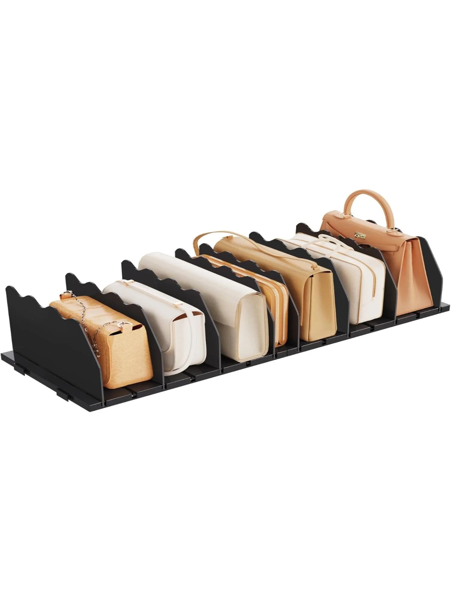 Closet Shelf Divider Adjustable Purse Organizer For Handbags