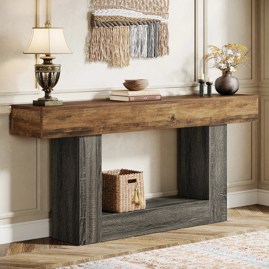 Tribesigns Farmhouse Console Table for Entryway Living Room