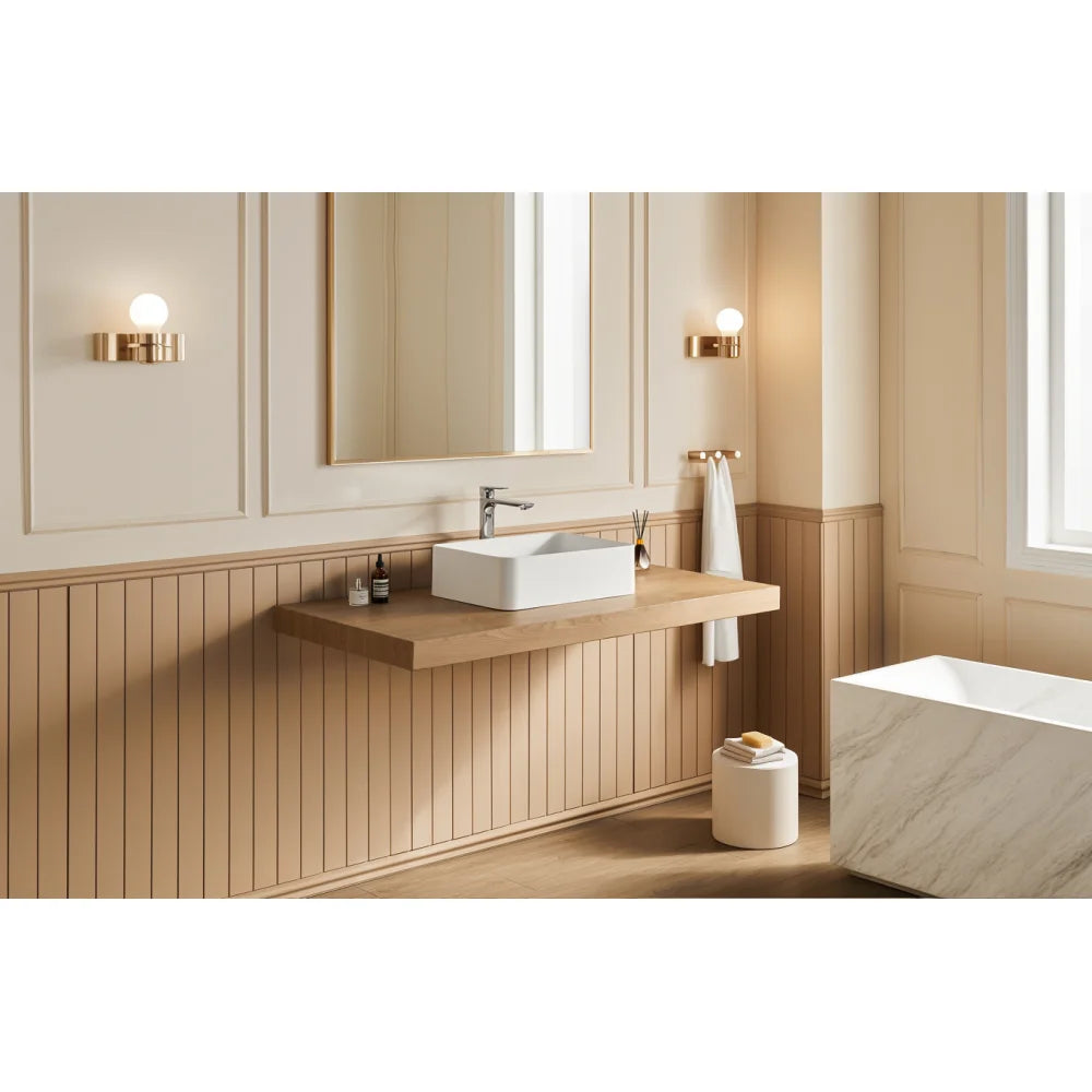 LWO Solid Surface Bathroom Vessel Sink Contemporary Design